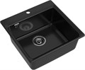 GRANFEST Мойка композит LEVEL, GF-LV-510, чаша 510*500, черный LV-510 черный