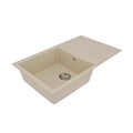 Кухонная мойка Lemark IMANDRA 840 врезная прямоугольная с крылом из кварцгранита, Бежевый 9910032