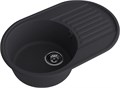 GranFest QUARZ (ECO-18) Мойка чаша+кр 740*480 (черный) 18 черный