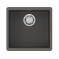 Кухонная мойка Lemark SINARA 440-U подстольного монтажа из кварцгранита, Серый шёлк 9910071 - фото 44417
