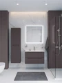 Тумба с раковиной подвесная BelBagno ЭТНА (ETNA) 80 Темно-Серый Матовый, раковина BB800ETL BB800ETL;ETNA-800-2C-SO-GSO