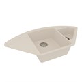 Кухонная мойка Lemark IRKANA 980 врезная угловая с доп. чашей и крылом из кварцгранита, Шампань 9910048