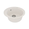 Кухонная мойка Lemark SULA 500 врезная круглая из кварцгранита, Жасмин 9910004