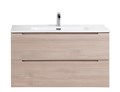 Тумба с раковиной подвесная BelBagno ЭТНА (ETNA) 90 Rovere Grigio, раковина белая ETNA-900-2C-SO-RG-P;BB900ETL