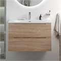 Тумба с раковиной подвесная BelBagno ЭТНА (ETNA) 90 Rovere Bianco, раковина белая BB-8099-90 ETNA-900-2C-SO-WO-P;BB-8099-90