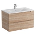 Тумба с раковиной подвесная BelBagno ЭТНА (ETNA) 90 Rovere Bianco, раковина белая BB-8099-90 ETNA-900-2C-SO-WO-P;BB-8099-90