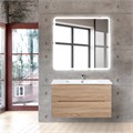 Тумба с раковиной подвесная BelBagno ЭТНА (ETNA) 90 Rovere Bianco, раковина белая ETNA-900-2C-SO-WO-P;BB900ETL