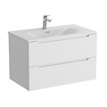 Тумба с раковиной подвесная BelBagno ЭТНА (ETNA) 90 Bianco Lucido, раковина белая BB-8099-90 ETNA-900-2C-SO-BL-P;BB-8099-90