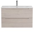 Тумба с раковиной подвесная BelBagno ЭТНА (ETNA) 80 Rovere Grigio, раковина белая BB-8099-80 ETNA-800-2C-SO-RG-P;BB-8099-80