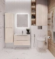 Тумба с раковиной подвесная BelBagno ЭТНА (ETNA) 80 Rovere Grigio, раковина белая ETNA-800-2C-SO-RG-P;BB800ETL