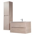Тумба с раковиной подвесная BelBagno ЭТНА (ETNA) 80 Rovere Grigio, раковина белая ETNA-800-2C-SO-RG-P;BB800ETL