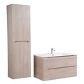 Тумба с раковиной подвесная BelBagno ЭТНА (ETNA) 80 Rovere Grigio, раковина белая ETNA-800-2C-SO-RG-P;BB800ETL