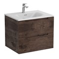 Тумба с раковиной подвесная BelBagno ЭТНА (ETNA) 70  Rovere Moro, раковина белая BB-8099-70 ETNA-700-2C-SO-RW-P;BB-8099-70