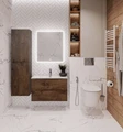 Тумба с раковиной подвесная BelBagno ЭТНА (ETNA) 70 Rovere Moro, раковина белая ETNA-700-2C-SO-RW-P;BB700ETL