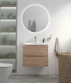 Тумба с раковиной подвесная BelBagno ЭТНА (ETNA) 70 Rovere Bianco, раковина белая BB-8099-70 ETNA-700-2C-SO-WO-P;BB-8099-70
