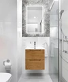 Тумба с раковиной подвесная BelBagno ЭТНА (ETNA) 50 Rovere Nature, раковина белая ETNA-500-2C-SO-RN;BB500ETL