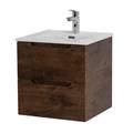 Тумба с раковиной подвесная BelBagno ЭТНА (ETNA) 50 Rovere Moro, раковина белая ETNA-500-2C-SO-RW;BB500ETL