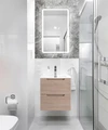 Тумба с раковиной подвесная BelBagno ЭТНА (ETNA) 50 Rovere Grigio, раковина белая ETNA-500-2C-SO-RG;BB500ETL