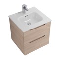 Тумба с раковиной подвесная BelBagno ЭТНА (ETNA) 50 Rovere Grigio, раковина белая ETNA-500-2C-SO-RG;BB500ETL