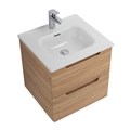 Тумба с раковиной подвесная BelBagno ЭТНА (ETNA) 50 Rovere Bianco, раковина белая ETNA-500-2C-SO-WO;BB500ETL