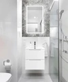 Тумба с раковиной подвесная BelBagno ЭТНА (ETNA) 50 Bianco Lucido, раковина белая ETNA-500-2C-SO-BL;BB500ETL