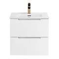 Тумба с раковиной подвесная BelBagno ЭТНА (ETNA) 50 Bianco Lucido, раковина белая ETNA-500-2C-SO-BL;BB500ETL