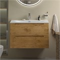 Тумба с раковиной подвесная BelBagno ЭТНА (ETNA) 80 Rovere Nature, раковина белая BB-8099-3-80 ETNA39-800/390-2C-SO-RN-P;BB-8099-3-80