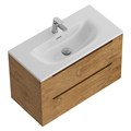 Тумба с раковиной подвесная BelBagno ЭТНА (ETNA) 80 Rovere Nature, раковина белая BB-8099-3-80 ETNA39-800/390-2C-SO-RN-P;BB-8099-3-80