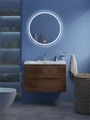 Тумба с раковиной подвесная BelBagno ЭТНА (ETNA) 80 Rovere Moro, раковина белая BB-8099-3-80 ETNA39-800/390-2C-SO-RW-P;BB-8099-3-80