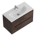 Тумба с раковиной подвесная BelBagno ЭТНА (ETNA) 80 Rovere Moro, раковина белая BB-8099-3-80 ETNA39-800/390-2C-SO-RW-P;BB-8099-3-80