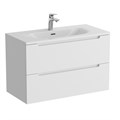Тумба с раковиной подвесная BelBagno ЭТНА (ETNA) 80 Bianco Lucido, раковина белая BB-8099-3-80 ETNA39-800/390-2C-SO-BL-P;BB-8099-3-80