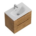 Тумба с раковиной подвесная BelBagno ЭТНА (ETNA) 70 Rovere Nature, раковина белая BB-8099-3-70 ETNA39-700/390-2C-SO-RN-P;BB-8099-3-70
