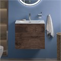Тумба с раковиной подвесная BelBagno ЭТНА (ETNA) 70 Rovere Moro, раковина белая BB-8099-3-70 ETNA39-700/390-2C-SO-RW-P;BB-8099-3-70