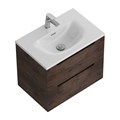 Тумба с раковиной подвесная BelBagno ЭТНА (ETNA) 70 Rovere Moro, раковина белая BB-8099-3-70 ETNA39-700/390-2C-SO-RW-P;BB-8099-3-70