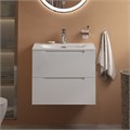 Тумба с раковиной подвесная BelBagno ЭТНА (ETNA) 60 Bianco Lucido, раковина белая BB-8099-3-60 ETNA39-600/390-2C-SO-BL-P;BB-8099-3-60