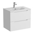 Тумба с раковиной подвесная BelBagno ЭТНА (ETNA) 60 Bianco Lucido, раковина белая BB-8099-3-60 ETNA39-600/390-2C-SO-BL-P;BB-8099-3-60