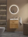 Тумба с раковиной подвесная BelBagno ЭТНА (ETNA) 50 Rovere Nature, раковина белая BB-8099-3-50 ETNA39-500/390-2C-SO-RN-P;BB-8099-3-50