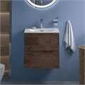 Тумба с раковиной подвесная BelBagno ЭТНА (ETNA) 50 Rovere Moro, раковина белая BB-8099-3-50 ETNA39-500/390-2C-SO-RW-P;BB-8099-3-50