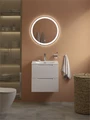 Тумба с раковиной подвесная BelBagno ЭТНА (ETNA) 50 Bianco Lucido, раковина белая BB-8099-3-50 ETNA39-500/390-2C-SO-BL-P;BB-8099-3-50