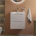 Тумба с раковиной подвесная BelBagno ЭТНА (ETNA) 50 Bianco Lucido, раковина белая BB-8099-3-50 ETNA39-500/390-2C-SO-BL-P;BB-8099-3-50