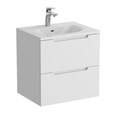 Тумба с раковиной подвесная BelBagno ЭТНА (ETNA) 50 Bianco Lucido, раковина белая BB-8099-3-50 ETNA39-500/390-2C-SO-BL-P;BB-8099-3-50