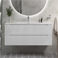 Тумба с раковиной подвесная BelBagno ЭТНА (ETNA) 120 Bianco Lucido, раковина белая BB-8099-120 ETNA-1200-2C-SO-BL-P;BB-8099-120