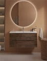 Тумба с раковиной подвесная BelBagno ЭТНА (ETNA) 100 Rovere Moro, раковина белая BB-8099-100 ETNA-1000-2C-SO-RW-P;BB-8099-100
