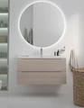 Тумба с раковиной подвесная BelBagno ЭТНА (ETNA) 100 Rovere Grigio, раковина белая BB-8099-100 ETNA-1000-2C-SO-RG-P;BB-8099-100