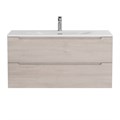Тумба с раковиной подвесная BelBagno ЭТНА (ETNA) 100 Rovere Grigio, раковина белая BB-8099-100 ETNA-1000-2C-SO-RG-P;BB-8099-100