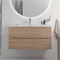 Тумба с раковиной подвесная BelBagno ЭТНА (ETNA) 100 Rovere Bianco, раковина белая BB-8099-100 ETNA-1000-2C-SO-WO-P;BB-8099-100