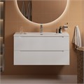 Тумба с раковиной подвесная BelBagno ЭТНА (ETNA) 100 Bianco Opaco, раковина белая BB-8099-100 ETNA-1000-2C-SO-BO-P;BB-8099-100