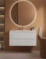 Тумба с раковиной подвесная BelBagno ЭТНА (ETNA) 100 Bianco Lucido, раковина белая BB-8099-100 ETNA-1000-2C-SO-BL-P;BB-8099-100