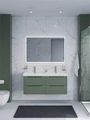Тумба с раковиной подвесная с четырьмя ящиками BelBagno ЭТНА (ETNA) 120 Еловый Матовый, раковина BB-8078-120-2 BB-8078-120-2;ETNA-1200-4C-SO-2-VO
