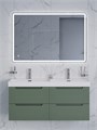 Тумба с раковиной подвесная с четырьмя ящиками BelBagno ЭТНА (ETNA) 120 Еловый Матовый, раковина BB-8078-120-2 BB-8078-120-2;ETNA-1200-4C-SO-2-VO